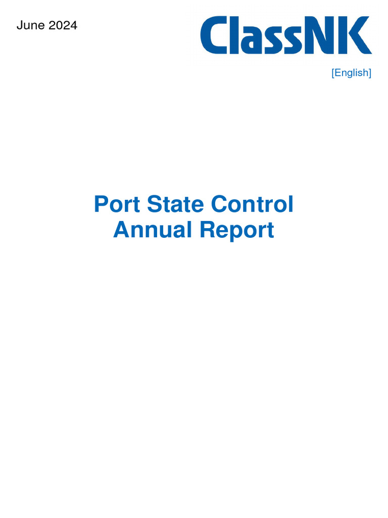 Port State Control Annual Report 2024 | PDF | Pump