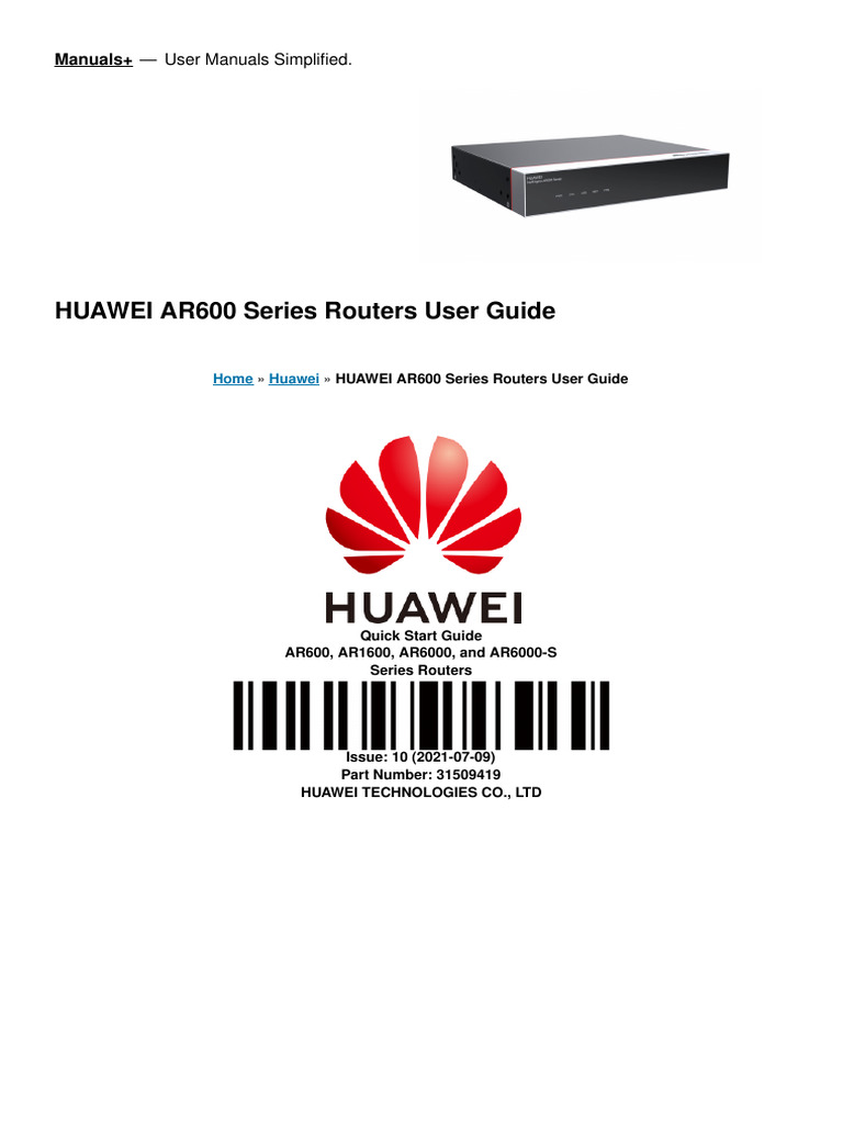 Huawei AR600 Series Router Guide | PDF | Login | Screw