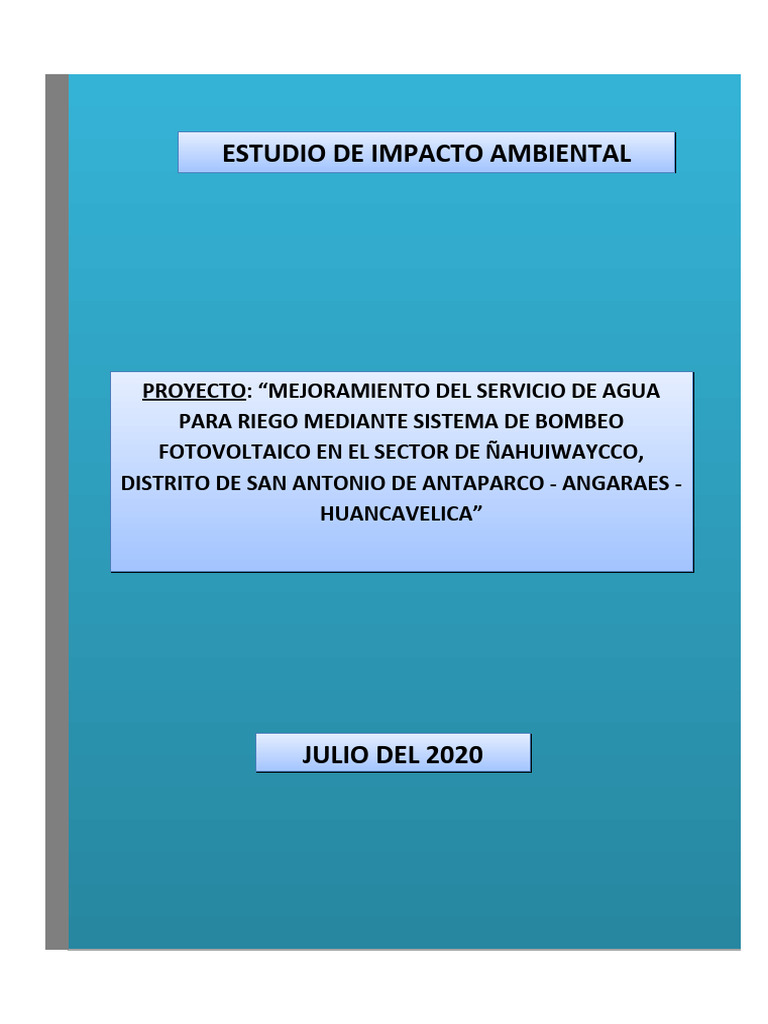 Impacto Ambiental del Riego Fotovoltaico | PDF | Entorno natural | Riego