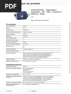 Disjoncteur Schneider Acti9 1P+N 10A Courbe C - Référence A9F77610, Neuf Sous Emballage