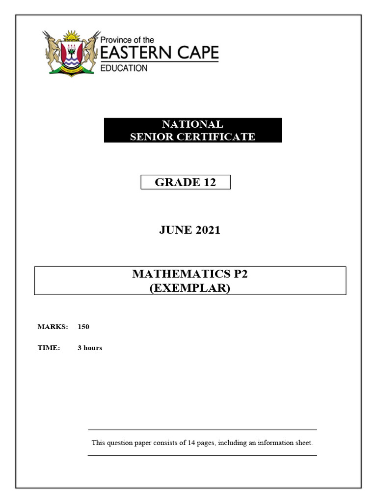 Mathematics P2 Qp June 2021 Eng Pdf Mathematics
