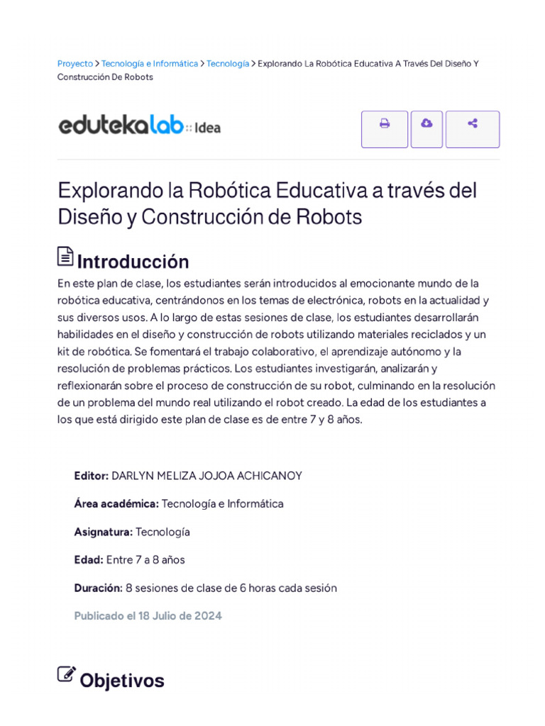 Explorando La Robótica Educativa A Través Del Diseño Y Construcción De ...