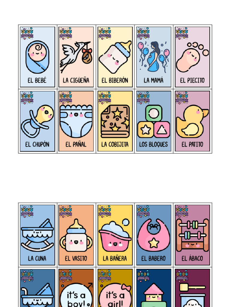 Lotería Baby Shower | PDF