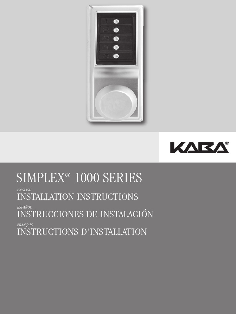 Instrucciones de Instalación Simplex 1000 | PDF | Bienes manufacturados ...