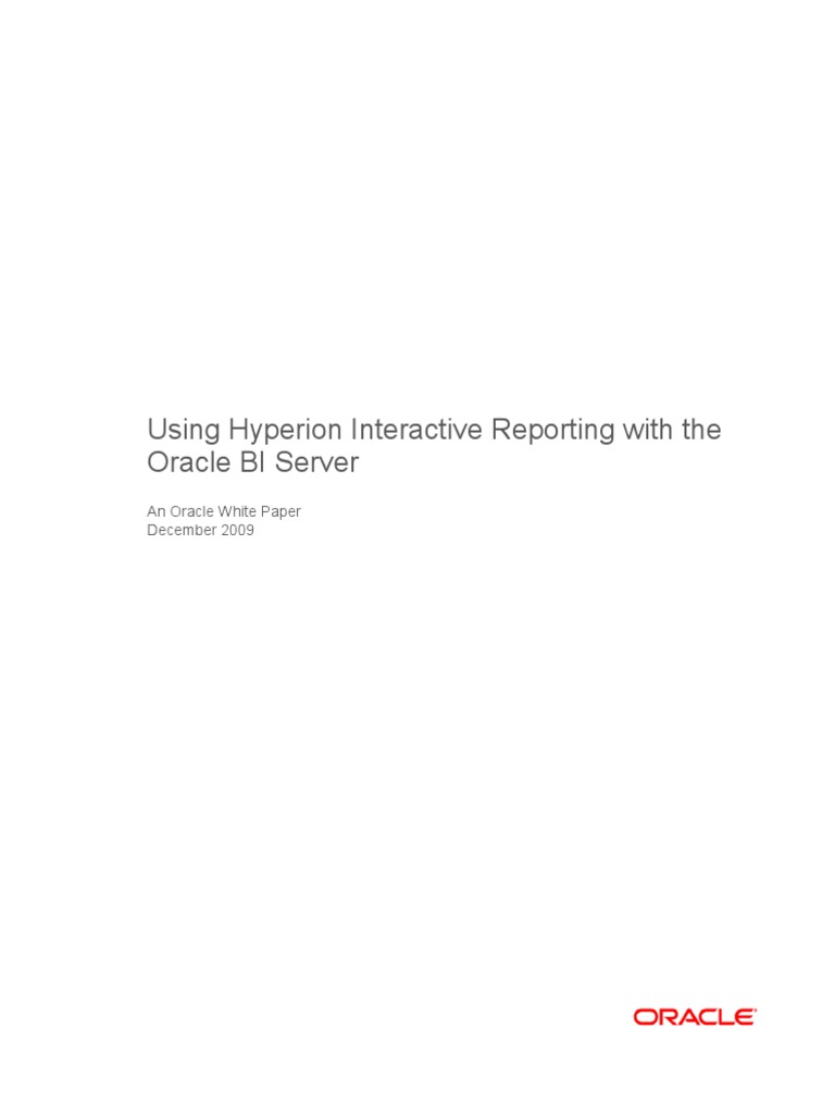 Using Hyperion Interactive Reportin 132543 PDF Oracle Database