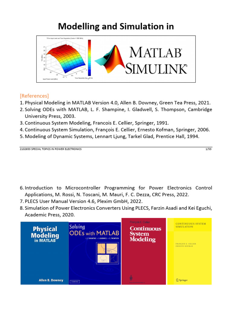 Matlab1 Simulation and Modelling | PDF | Ordinary Differential Equation ...