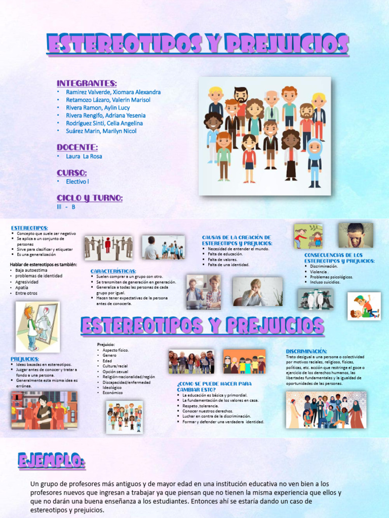 Estereotipos y Prejuicios en Educación | PDF | Estereotipos | Prejuicios