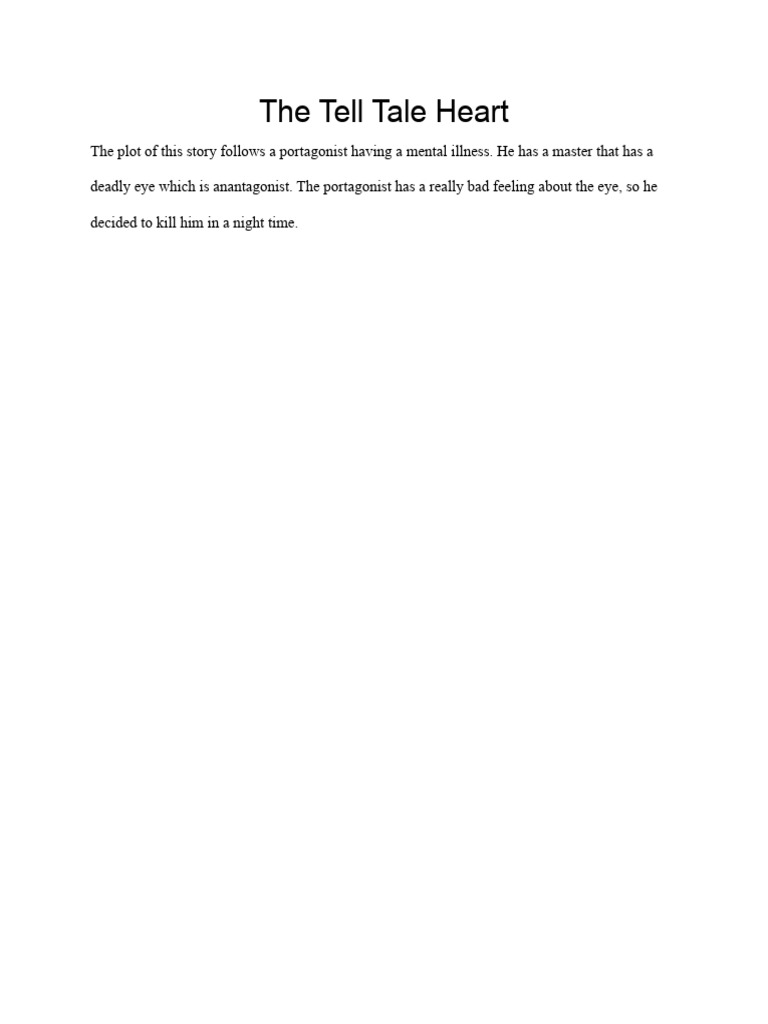 The Tell Tale Heart | PDF | Poetry | General Fiction