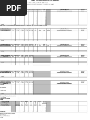 Zero Based Budget Template 01