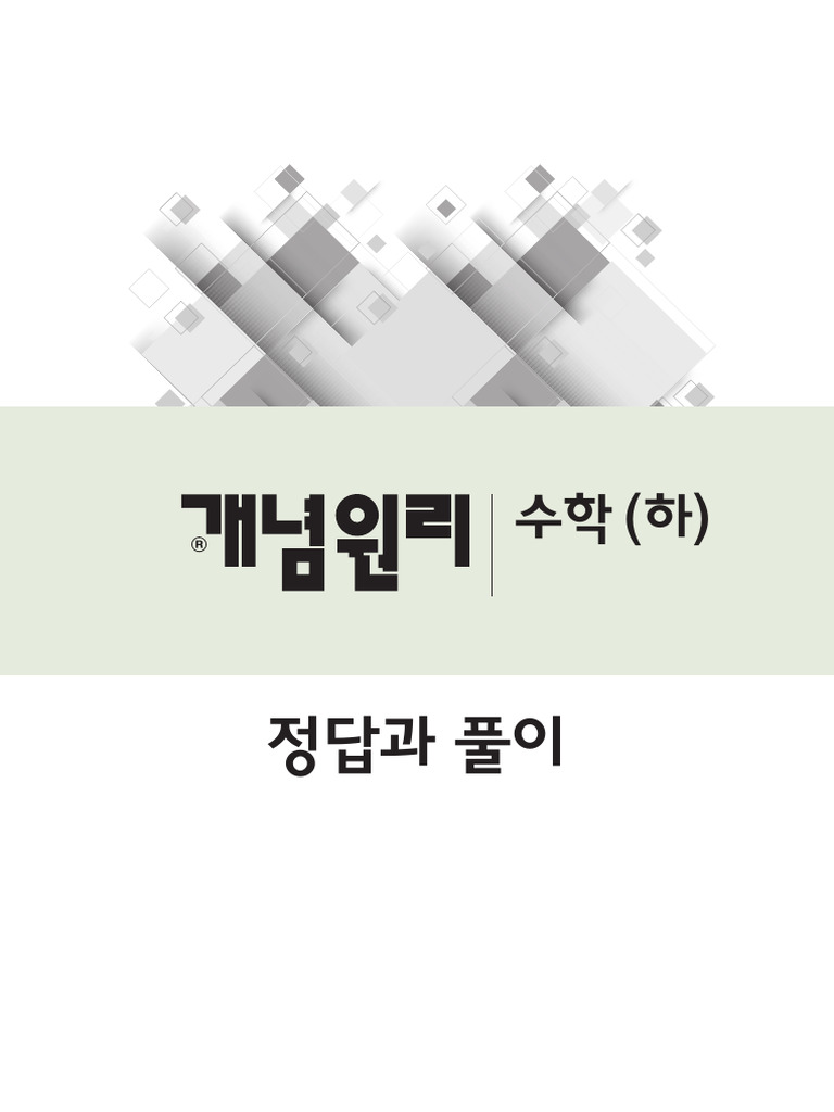 개념원리 수학 하 해설 | PDF