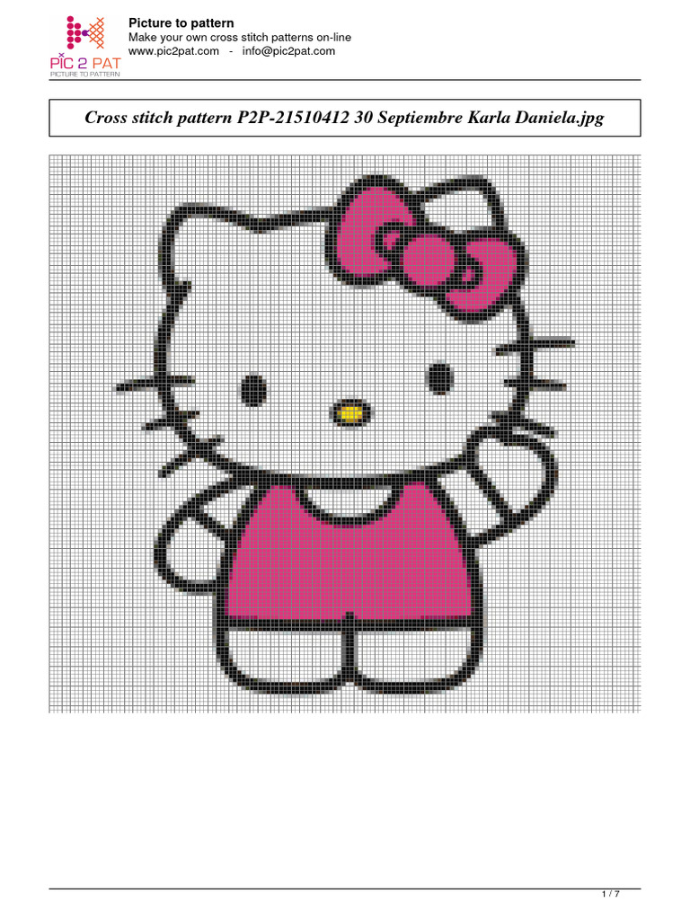 Hello Kitty Cross Stitch Patterns | PDF