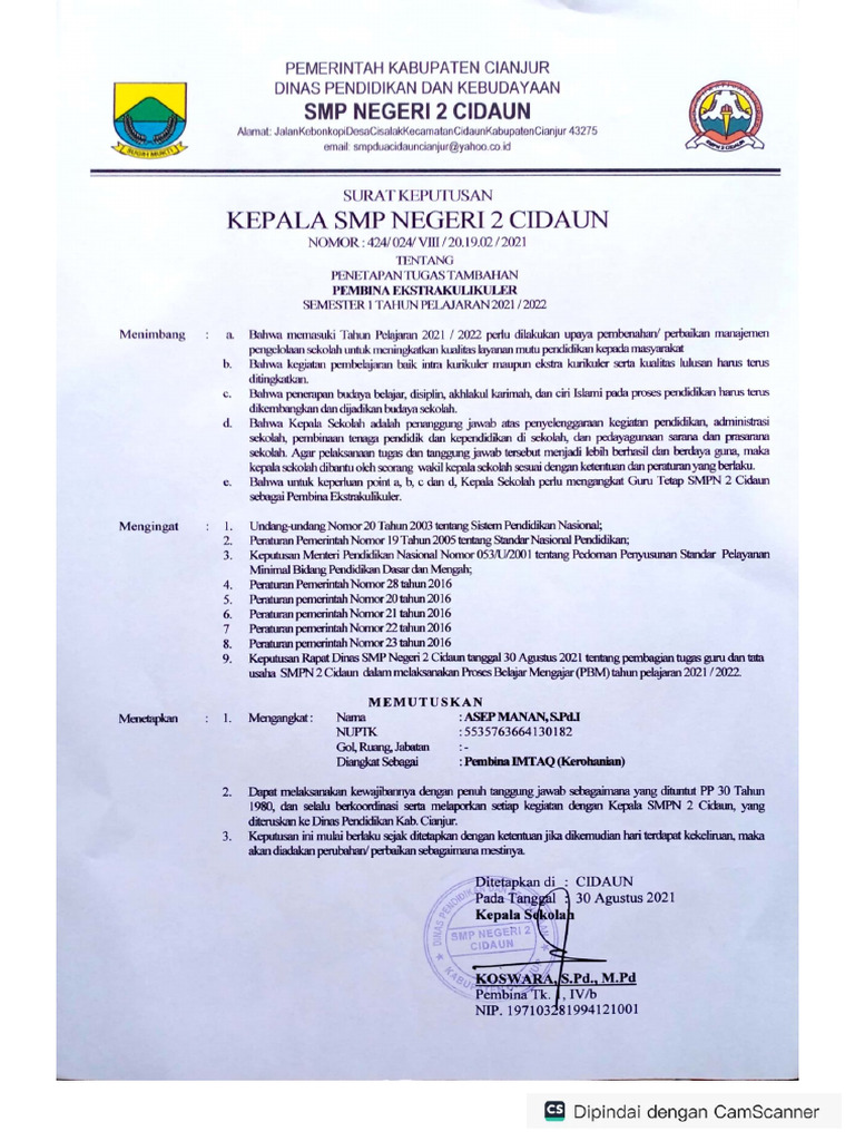 Sk Eskul 2021 22 Pdf