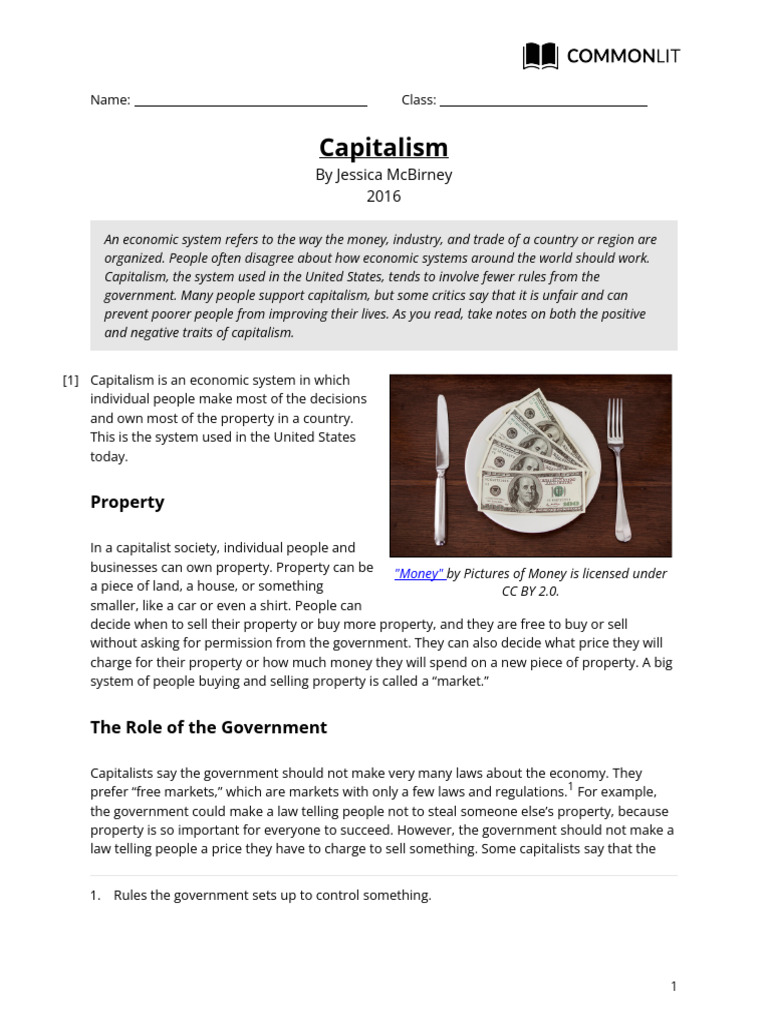 The easiest way to understand capitalism