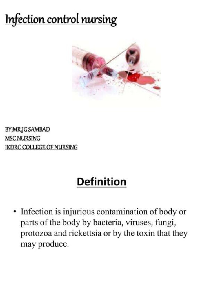 Infection Control Nursing | PDF