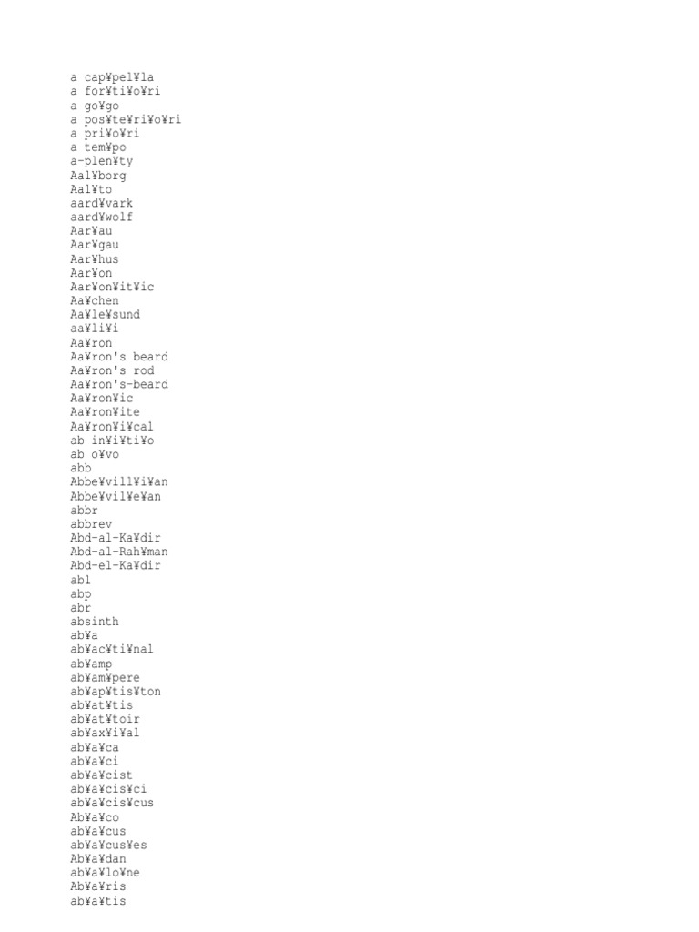 Hyphenation Nature