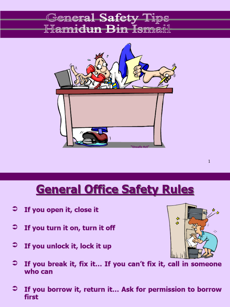 Office Safety Guidelines and Tips | PDF