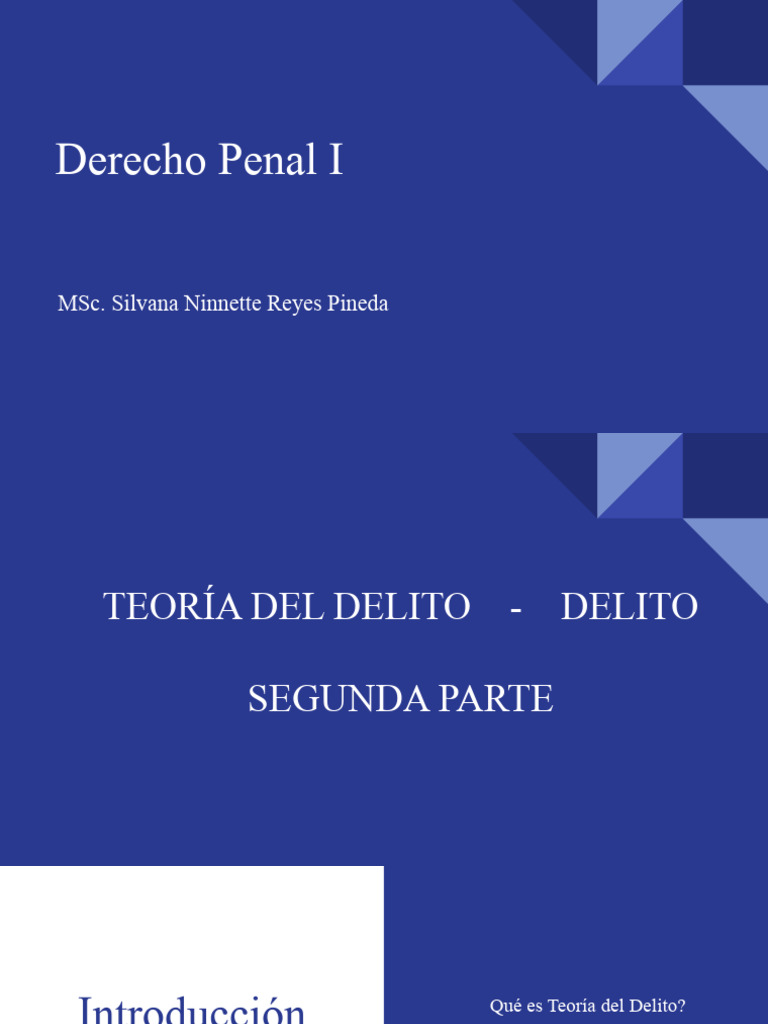Teoría del Delito en Derecho Penal | PDF | Derecho penal | Ley común