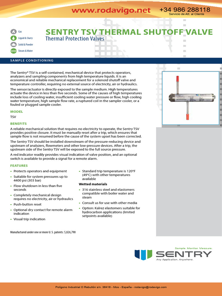 Valvula 7 01137e Sentry | PDF | Valve | Flow Measurement