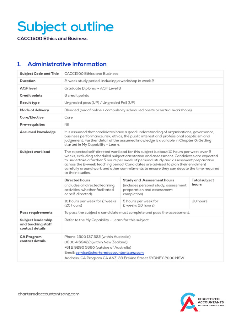 CACC1500 Ethics and Business Overview | PDF | Academic Integrity ...