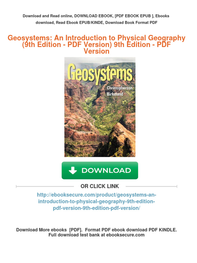 Geosystems An Introduction To Physical Geography (9th Edition PDF