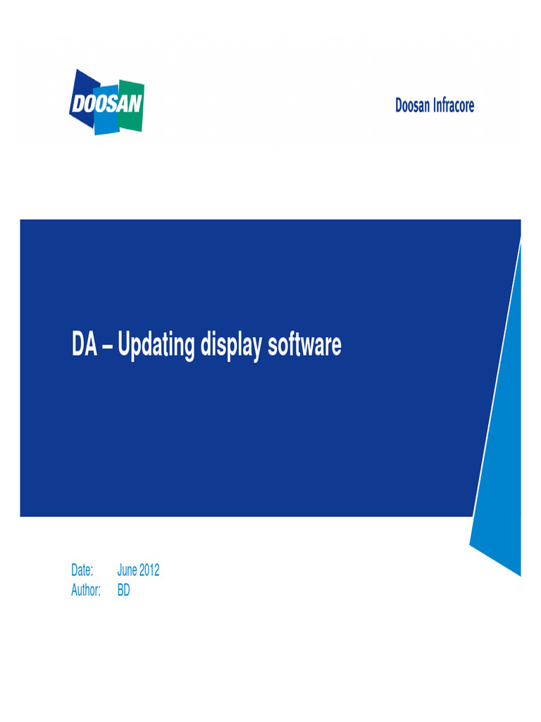 DA Display Update Procedure | PDF | System Software | Software