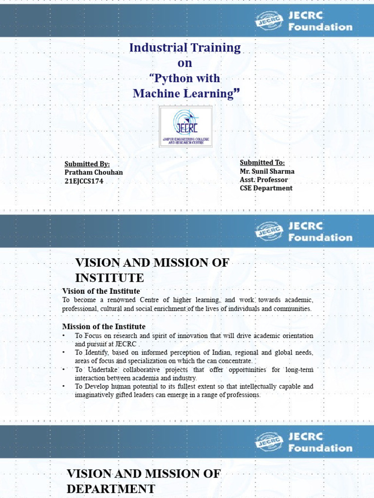 Python Machine Learning Training Report | PDF | Python (Programming ...