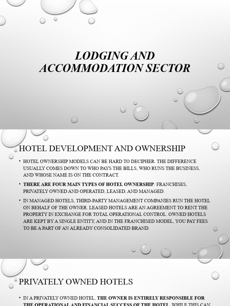 Lodging and Accommodation Sector | PDF | Hotel | Motel