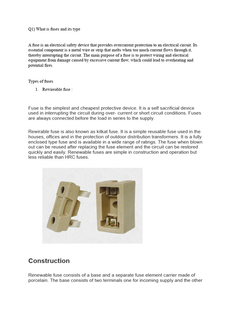 Fuses | Download Free PDF | Fuse (Electrical) | Materials