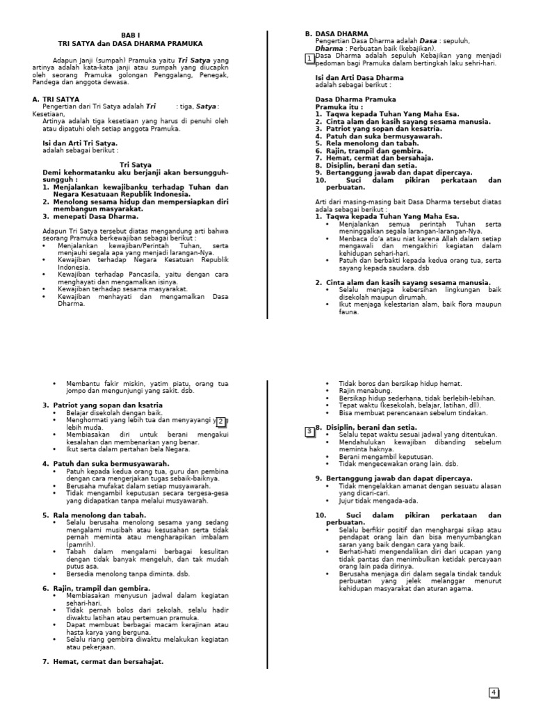 Seorang pembina Pramuka menjelaskan isi Buku Saku Pramuka kepada peserta didik
