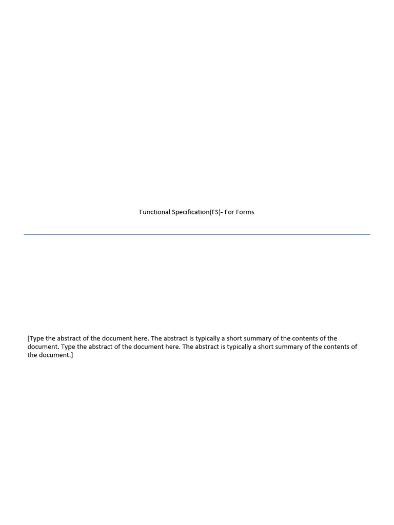 04-06 Functional Specification - Forms | PDF | Page Layout | Computing