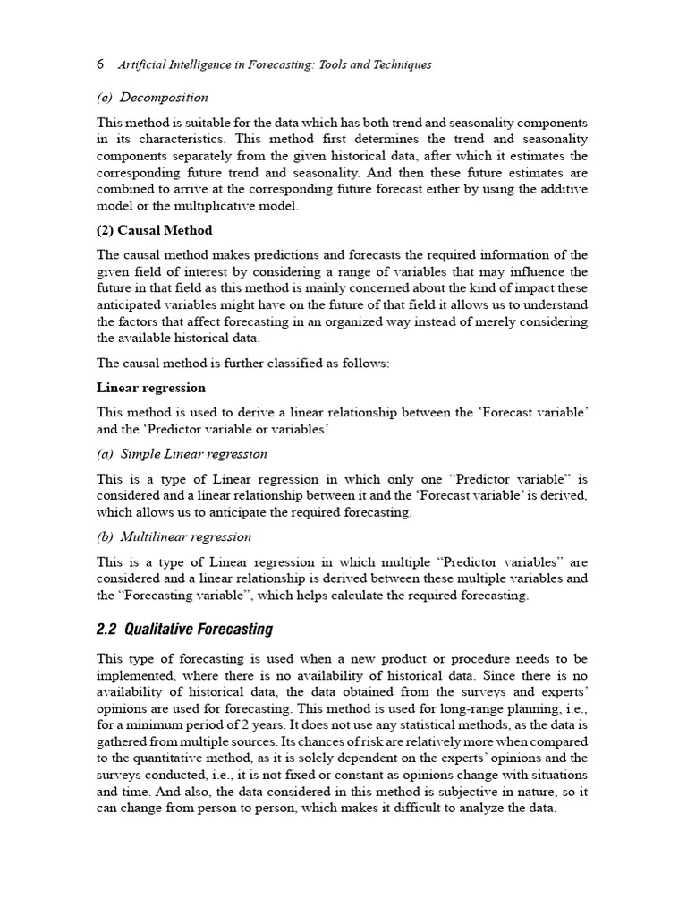 AI Forecasting Techniques Explained | PDF | Forecasting | Artificial ...