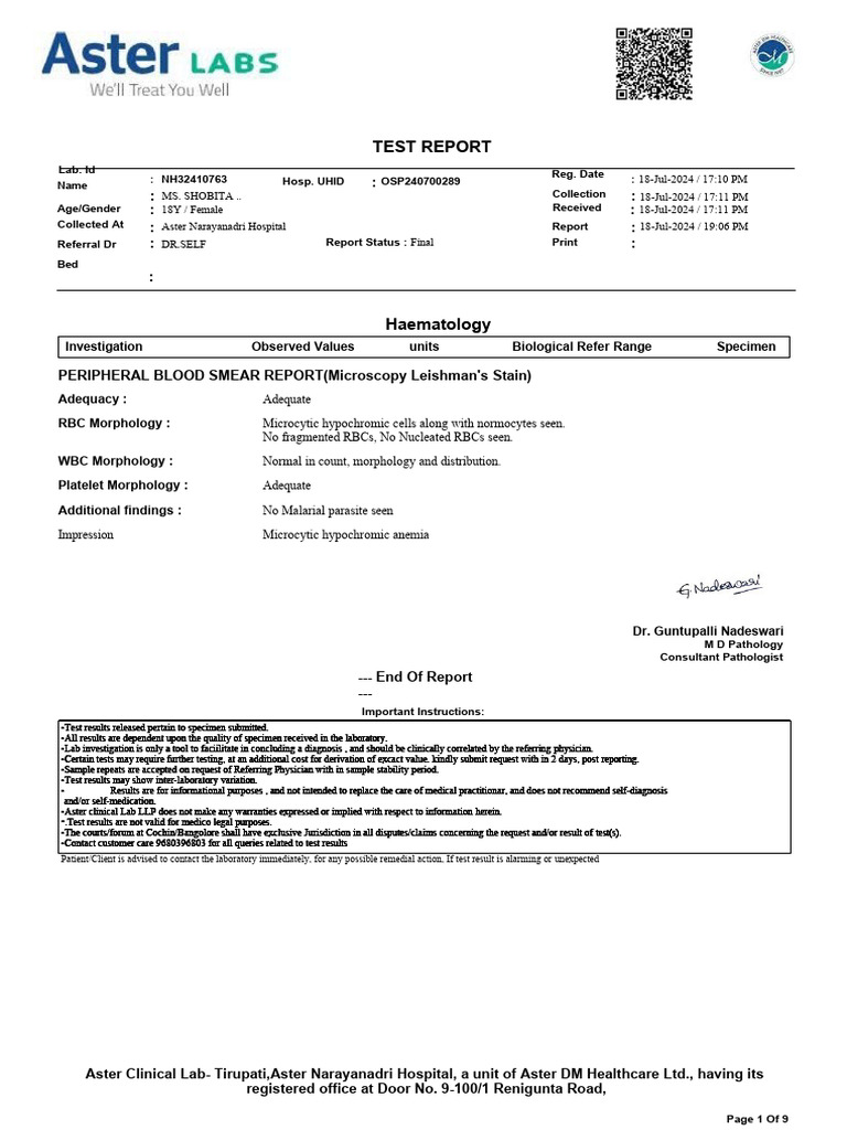 Test Report | PDF | Hepatitis B | Hepatitis