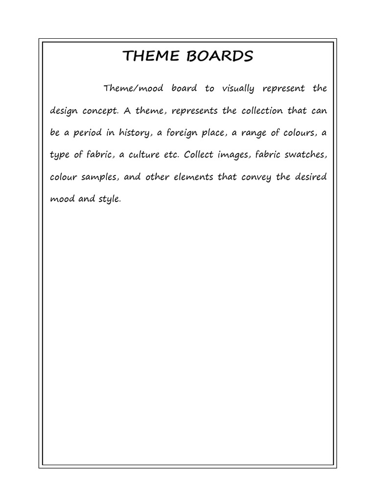 Creating Effective Theme Boards | PDF | Art | Lifestyle