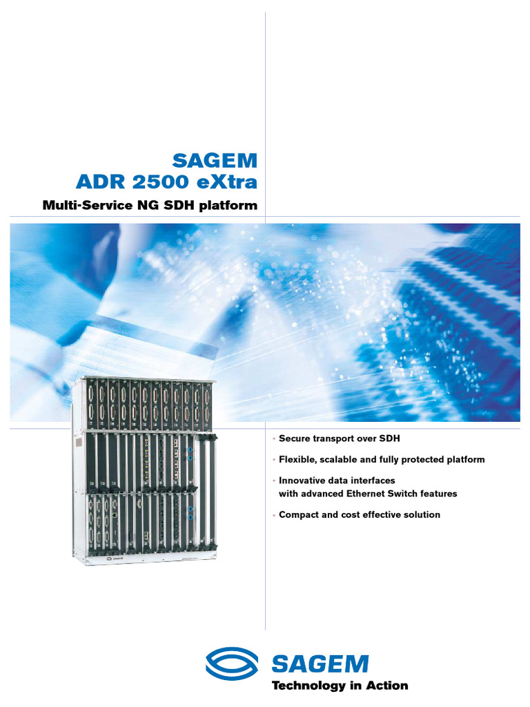 SAGEM ADR 2500 eXtra SDH Platform | PDF | Ethernet | Computer Science