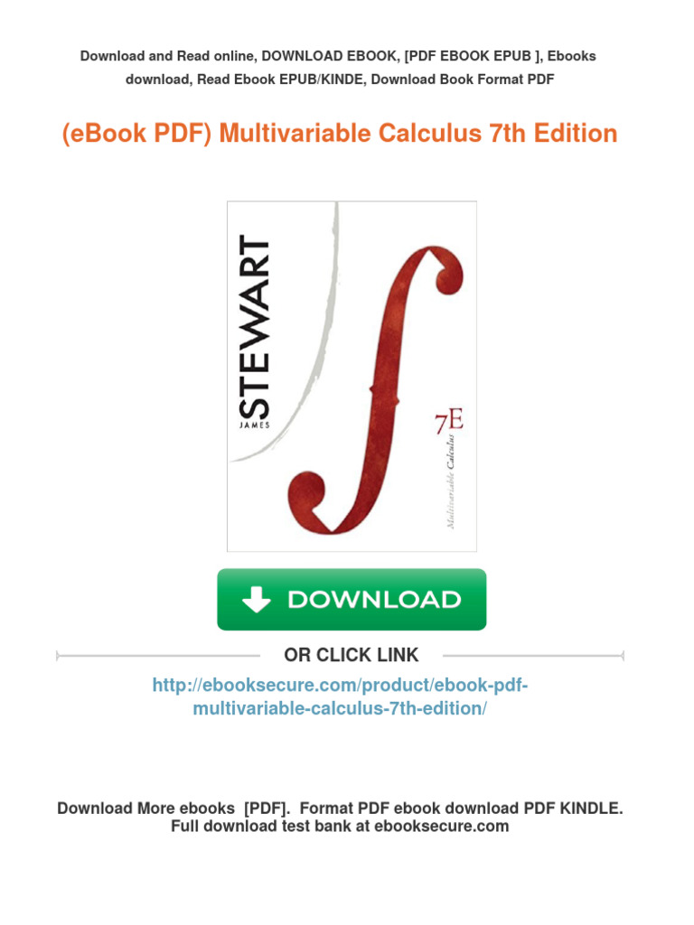 Ebook PDF) Multivariable Calculus 7Th Edition | PDF | Integral 