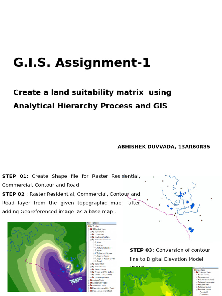 Land Suitability Analysis Using AHP in GIS | PDF | Geographic ...