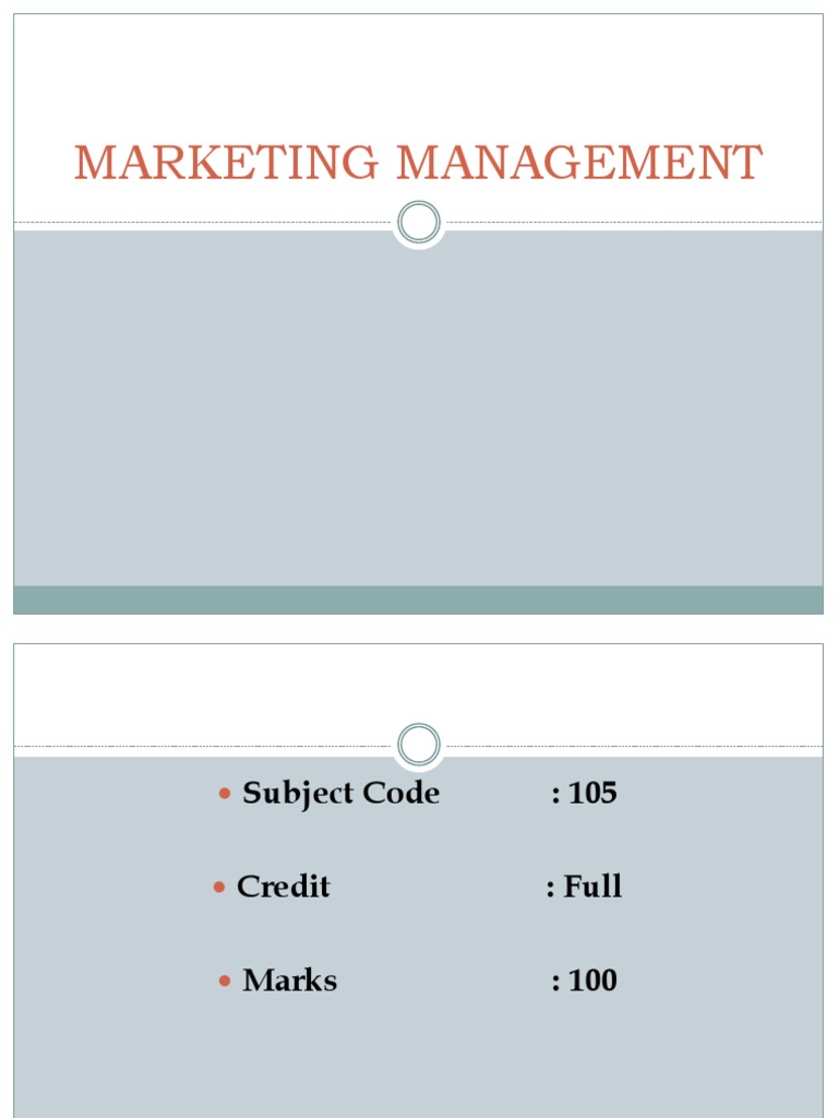 Marketing Management 081111 | PDF | Consumer Behaviour | Market ...