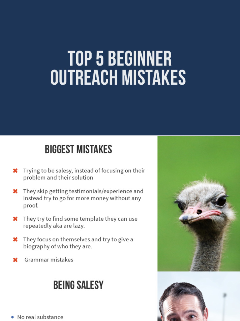 Top 5 Outreach Mistakes to Avoid | PDF