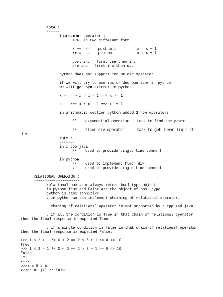 Day 6 Operator Part 2 | PDF
