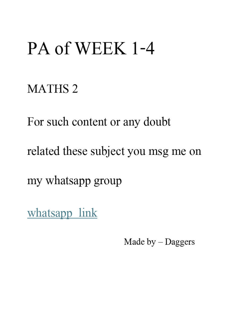 Maths 2 Practice Assignments Overview | PDF | Matrix (Mathematics ...