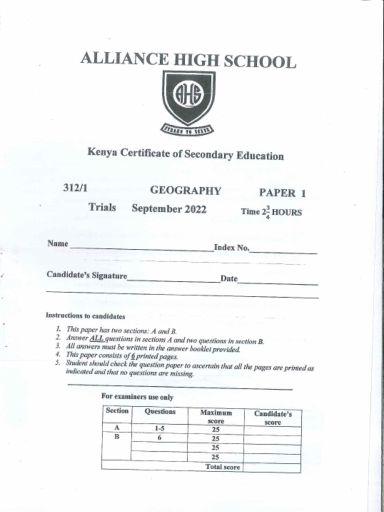 Geography Paper 1 1 Pdf