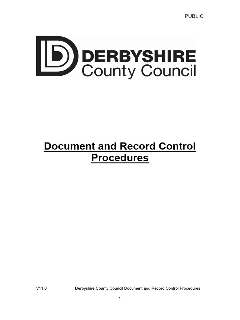 Document and Record Control Procedures | PDF | Information Security ...