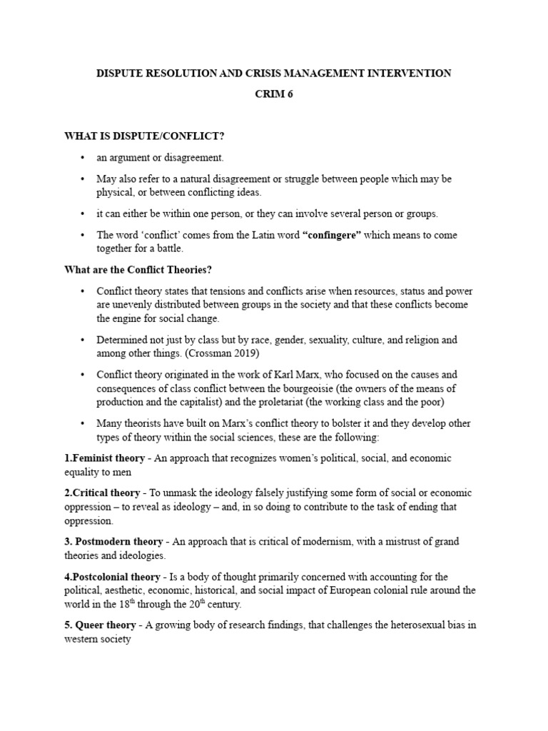 Dispute Resolution and Conflict Management | PDF | Alternative Dispute ...