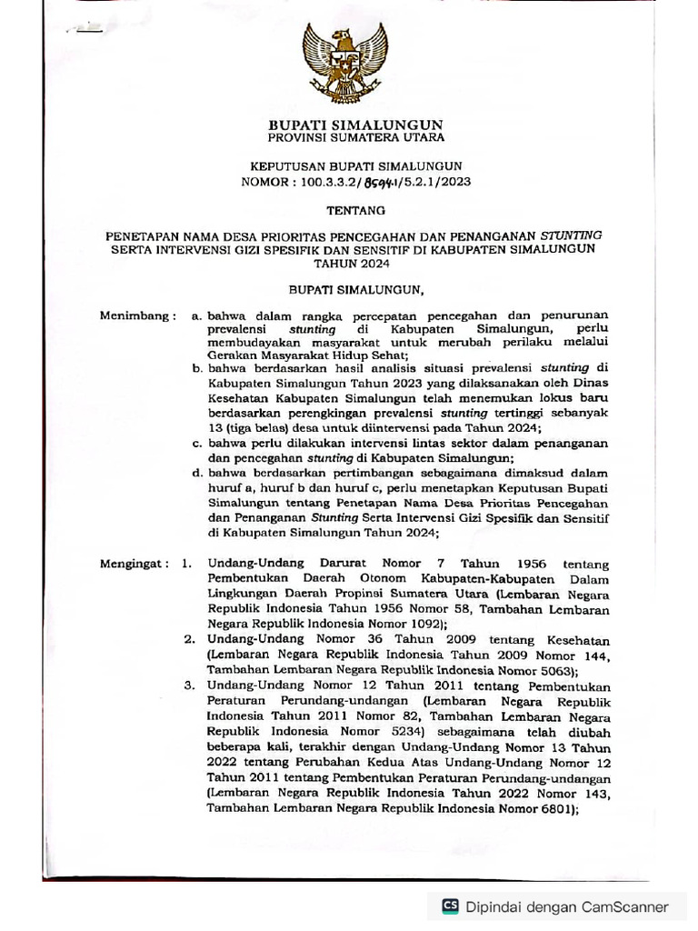SK Lokus Stunting 2024 | PDF