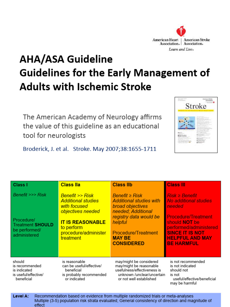 2007guidelinesforischemicstroke 100805130144 Phpapp02 | PDF | Stroke ...