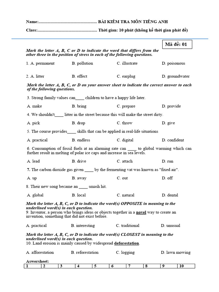 Test Unit 1 | PDF