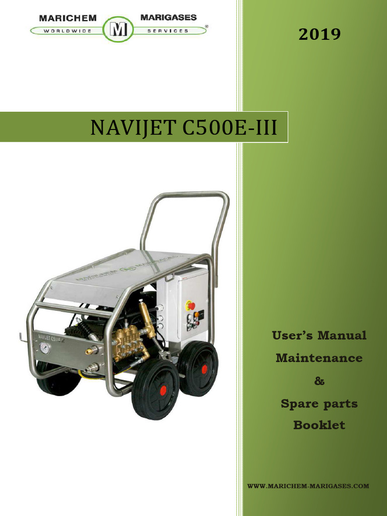 NAVIJET C500E-III User's Manual 2019 | PDF | Pump | Valve