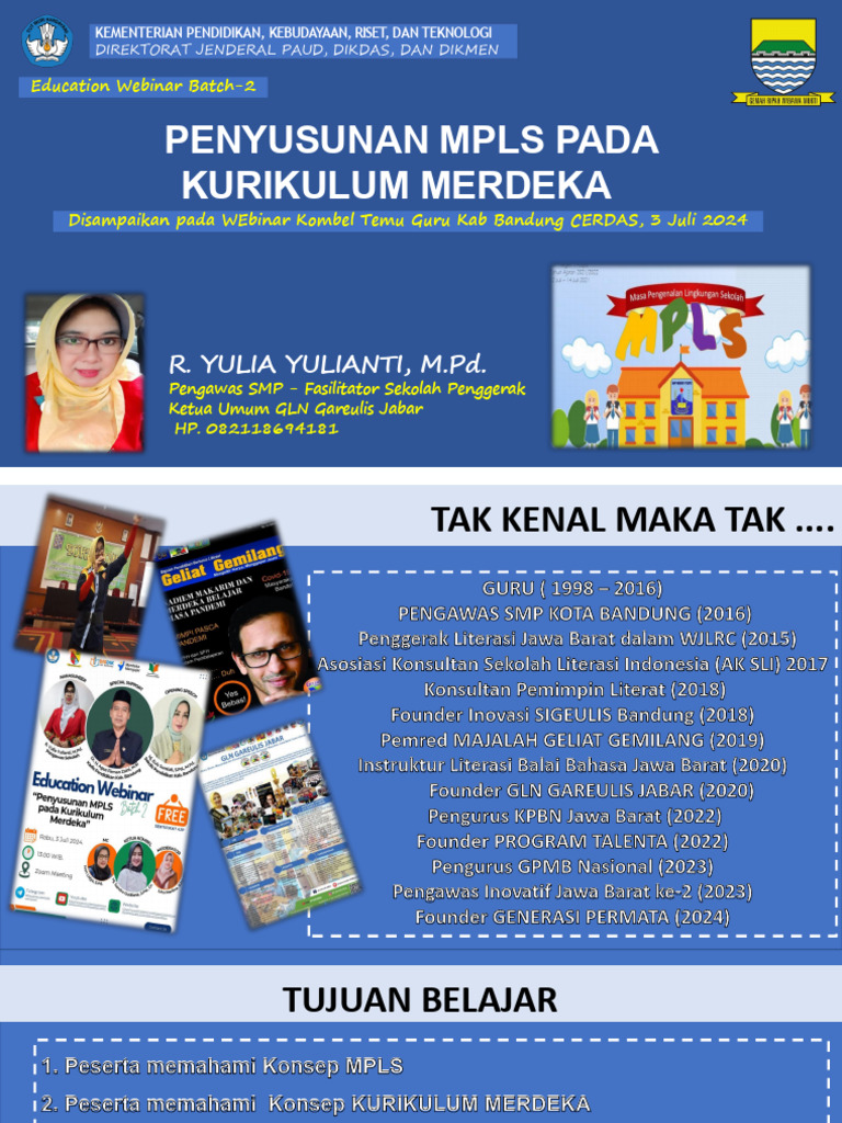 MPLS Pada Kurikulum Merdeka - Kab Bandung - 3juli2024 - Yulia | PDF ...