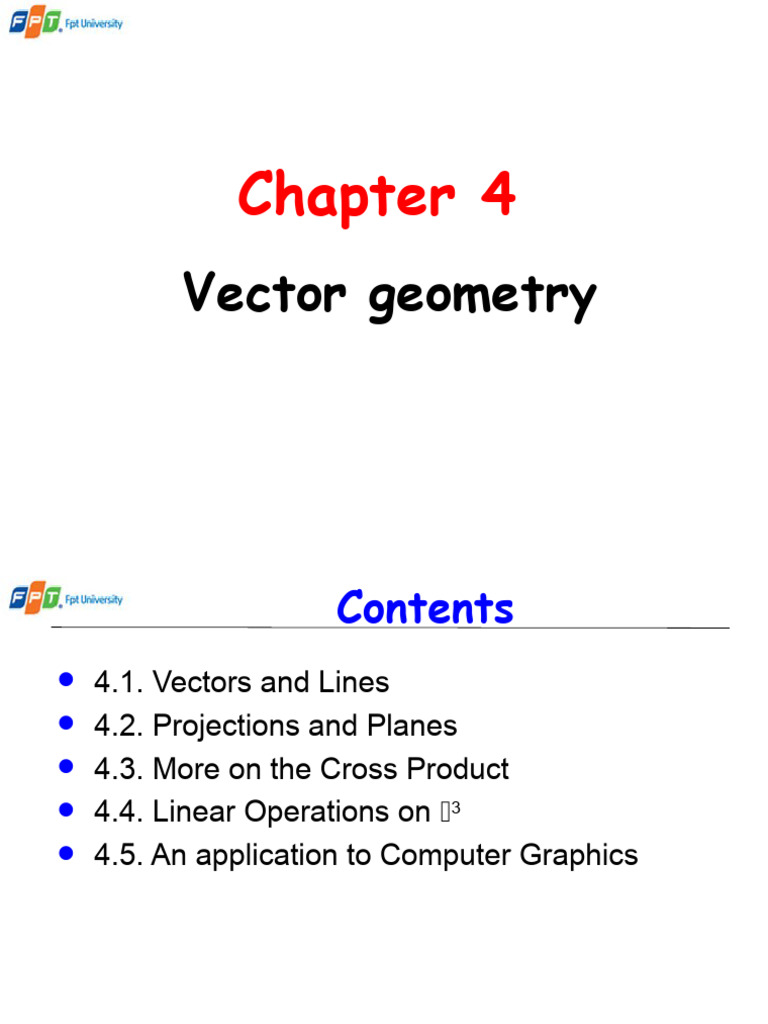 LA - 4. Vector Geometry (SF) | PDF | Vector Space | Matrix (Mathematics)