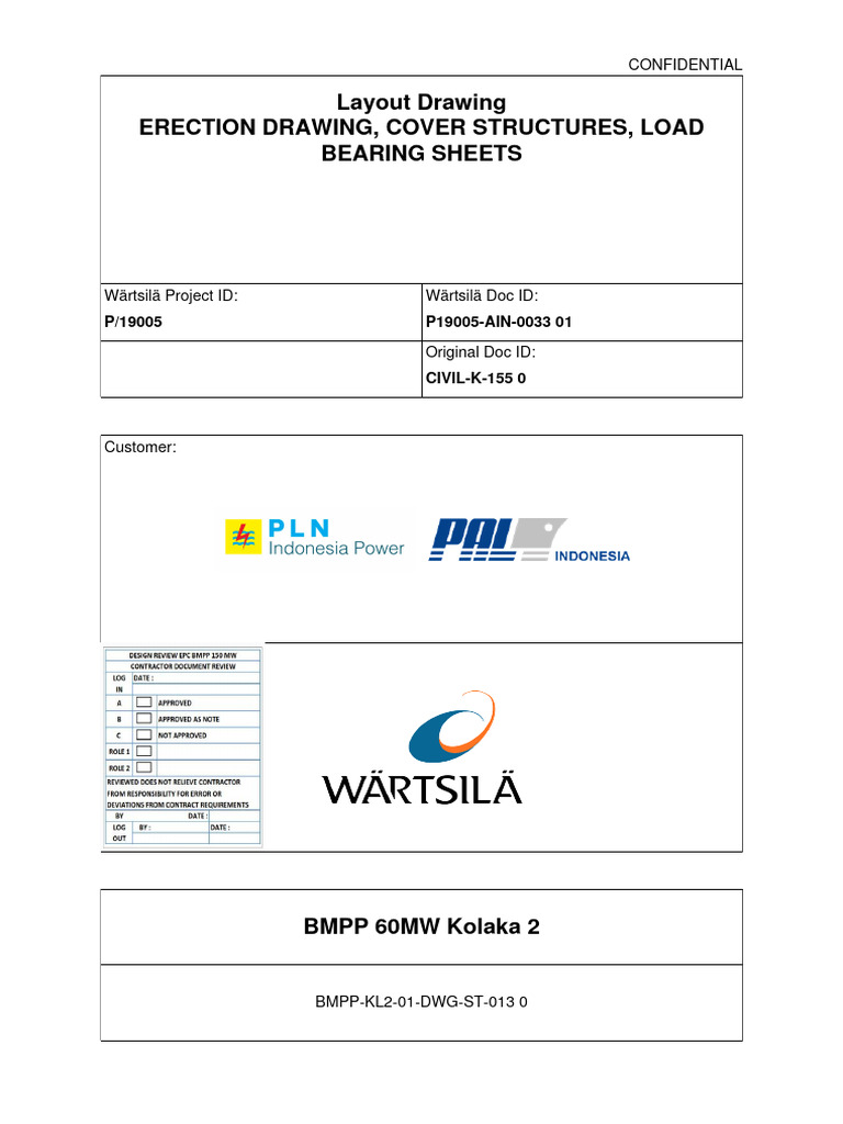 BMPP-KL2-01-DWG-ST-013-Rev. 0-LAYOUT DRAWING ERECTION DRAWING, COVER ...